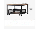 Compact Refrigerator Stand with Storage, Supporting 198 lbs, Portable Fridge Table with 46121334