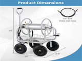 Heavy Duty Garden Hose Reel Cart with 10" Pneumatic Wheels, Large Capacity Hose Winder with Storage 54788785
