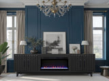 Radiance 75 inch Fireplace TV Stand, for TVs up to 85 inches, Black Finish B108P345210