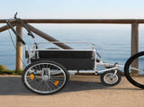 Q235 steel pipe 130*80*107cm bicycle trailer rack black 100kg cargo trailer with handrail 85722092