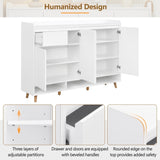 ZUN ON-TREND Sleek and Contemporary Shoe Cabinet with Adjustable Shelves, Minimalist Home Organizer with WF321211AAK