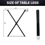 ZUN 28''H Table legs, Modern Office Desk Legs, Heavy Duty Iron and Industrial Design, DIY Metal 37983505