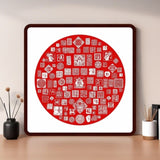 Hundred Blessing Tayin Energy Painting - Traditional Chinese Art Size 22.4 X 22.4 inch 53157078