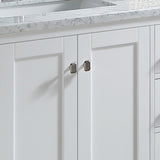 ZUN Bathroom Vanity Cabinet set 60 inches Double sink, Bathroom Storage Carrara White Marble Countertop W105958955