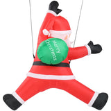 4.9 FT Lighted Christmas Inflatable Decoration, Inflatable Hanging Santa Claus with Gift Bag, Funny 29820993