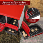 ZUN 3 Compartment Roll Out Nesting Box with Plastic Basket, Egg Nest Box Laying Box Hens 82562663