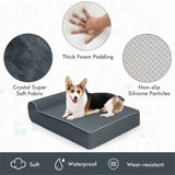 ZUN Orthopedic Dog Bed Dog Sofa with Headrest and Removable Washable Cover 35691235