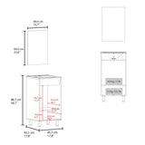 Saratoga Bathroom Cabinet with 2 Doors, White B128P314813