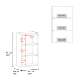 Guadalupe Wall Cabinet in Melamine with Open Storage, White B128P244993