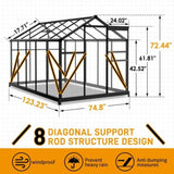 6x10 Hybrid Polycarbonate Greenhouse black 21321105