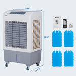 ZUN 3 in 1 Portable Evaporative Cooler,Indoor,Outdoor,2647CFM Personal Air Cooler with remote control 61642230