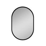 ZUN 24*36 inches Oval Black Metal Framed Wall mount Bathroom Medicine Cabinet with Mirror W1355P154071