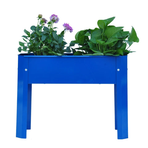 ZUN Elevated garden bed, metal elevated outdoor flowerpot box, suitable for backyard and terrace, large 21500901