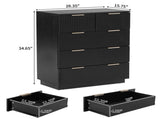 Black P2 Particle Board and Density Board 724194cm Wavy Pattern Drawer Front Four-Level Five-Drawer 56913658