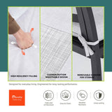 Outdoor Patio K/D Aluminum Stationary Dining Chairs 2PCS with Outdoor-grade Sunbrella Fabric W1886P272372