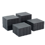 ZUN Plastic Interlocking Deck Tiles,44 Pack Patio Deck Tiles,12"x12" Square Waterproof Outdoor All W206P151694