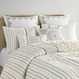Full/Queen Cotton Printed Duvet Cover Set with Chenille B03596527