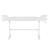 Techni Sport TS911D Gaming Desk with Shelves & Accessory Holder, White B031P269896