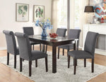 ZUN Transitional Blue Grey Polyfiber Chairs Dining Seating Set of 2 Dining chairs Plywood Birch Dining HSESF00F1543