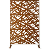 Outdoor & Indoor Privacy Metal Privacy 76" H48" W, Freestanding Decorative Privacy W465P193275