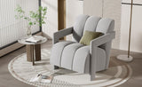 U-Can 26.3'' Modern Minimalist Leisure Armchair, Armchair with L-shaped Armrests and Polyester N724P256551E