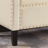 ZUN Upholstered Tufted Button Storage Bench with nails trim,Entryway Living Room Soft Padded Seat with 65313741