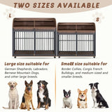 GO 44'' Heavy Duty Large Dog Furniture for Large Medium Dog with Lockable Wheels, Wooden Dog WF323360AAD