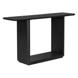 Mirod Elegant Minimalist Console Table with Curved Corners,Natural Wood Veneer,U-Base Design for N760P237958B