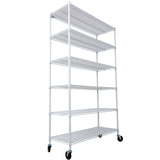 ZUN 6 Tier 6000lbs Capacity NSF Metal Shelf Wire Shelving Unit, Heavy Duty Adjustable Storage Rack with W465142121