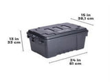 Trunk, Black, Small, 56-Quart Lockable Storage Box 65345953
