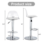 ZUN Modern minimalist bar chairs and bar stools. Can rotate 360 &deg; and adjust lifting. PET backrest and W1151P200322