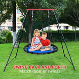 ZUN Swing Stand Frame,Swing Set Frame for Both Kids and Adults,880 Lbs Heavy-Duty Metal A-Frame Backyard 17104197