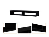 Black Spacious Shelves TV Stand B062P175815