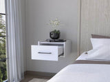 White Wall-Mounted Floating Nightstand B062P175138