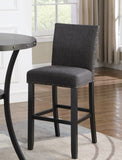 Biony Fabric Bar Stools with Nailhead Trim, Set of 2, Grey T2574P164853