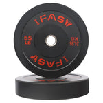 ZUN Weight Plates, Rubber Bumper Plates, 2 Inch Steel Insert 55lb Bundle Options Available for Home Gym 74963763