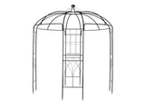 207*207*270cm Courtyard Wrought Iron Gazebo Iron Arch Black 84837091