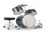14"x10" 3-Pieces Junior Kids Drum Set Kit Pedal Drum Stick Wrench Drum Stool 28241707