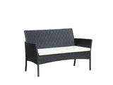 4 PC Rattan Patio Furniture Set Outdoor Patio Cushioned Seat Wicker Sofa W209P149123
