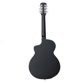 38 Inch Acoustic Guitar for Beginners, JF Body Shape, Basswood Folk Guitar in Matte Black, 6-String 06386937