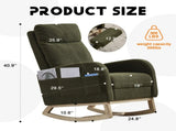 Modern Accent Rocking Chair Rocking Chair with Solid Wood Legs, Upholstered Nursery Glider Rocker, 59526462