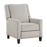 Modern Home Furniture Reclining Chair 1pc Sand-Color Textured Fabric Upholstered Nailhead Trim Solid B011P190690