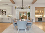 16-Light Black Gold Chandelier, 37.63" Modern Farmhouse Chandelier for Dining Room Over Table, Large 82153497