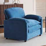 38" Oversized Chenille Lounge Chair - Plush Reading Armchair with Thick Comfort Cushions, High Back W1829P265020