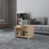 Natural Oak Coffee Table with Open Storage B062P290253