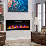 36 inch recessed ultra thin tempered glass front wall mounted electric fireplace with remote and W1769133637