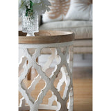23" Large Distressed White Side Table W2078125380