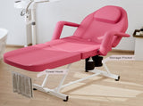 Professional Tattoo Bed Chair Massage Table with Storage Pocket and Towel Hook for Esthetician, 08191279