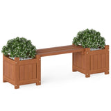 2-in-1 Outdoor Planter & Bench - Solid Wood Build, Waterproof Finish, Perfect for Potted 42903818