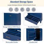 ZUN 30" Blue Bathroom Vanity Single Sink, Combo Cabinet Undermount Sink, Bathroom Storage Cabinet 89172432